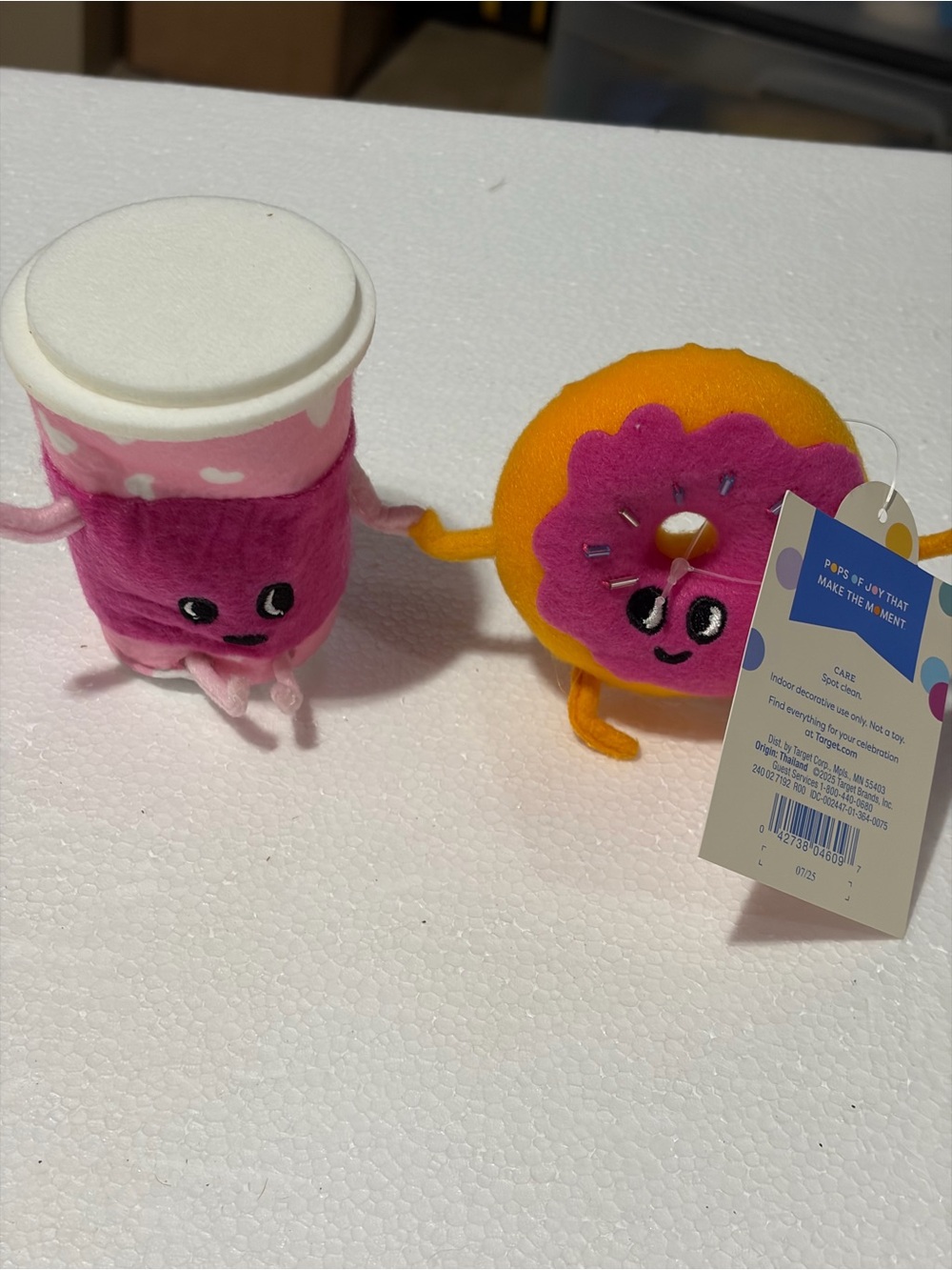 Decor - Pink Cup & Orange Donut